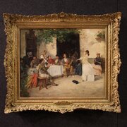 Spanish Painting With Flamenco Dancer