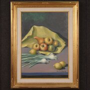 Still Life Painting Signed By Valentino Ghiglia