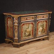 Venetian Lacquered And Painted Sideboard 
