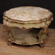 Venetian Lacquered Coffee Table In Louis XV Style