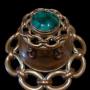 Antique Brass and Malachite Inkstand