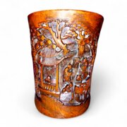 Antique Chinese Carved Bamboo Brush Pot