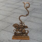 Antique George And The Dragon Door Porter C.1910