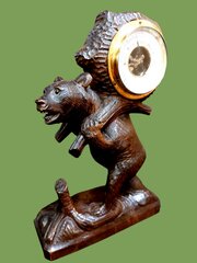 Black Forest Bear Barometer Circa 1920