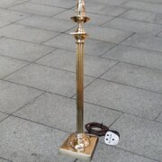 Edwardian Slim And Tall Corinthian Column Table Lamp