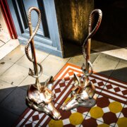Fine Pair Country House Fox Head Doorstops