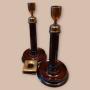 Open Twist Candlesticks Brass
