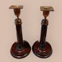 Fine Quality Pair of Mahogany Candlesticks