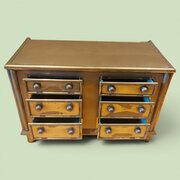 Miniature Antique Apprentice Brass Chest Drawers