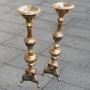 Pair Baroque Pricket Candlesticks 23 tall