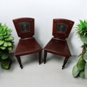 Pair Of Early 19th Century Armorial Hall Chairs