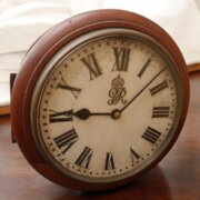 Rare Small Size Double Sided Fusee Station Clock