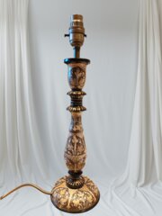 Tall 1920s Kashmiri Table Lamp