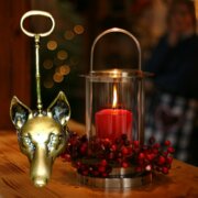 Victorian Country House Fox Head Brass Doorstop