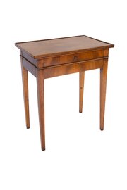 C19th French Walnut 2 Drawer Side Table