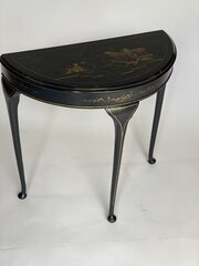 Chinoiserie  Decorated Demi Lune ConsoleTable