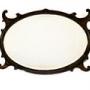 Chinoiserie Decorated Oval Wall Mirror 1930s
