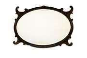 Chinoiserie Decorated Oval Wall Mirror 1930s