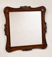Early Victorian Mahogany & Carved Wall Mirror