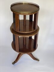 Fine Mahogany Inlaid Double Revolving Bookcase
