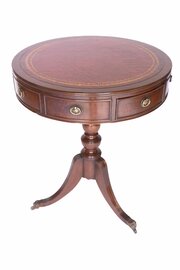 Georgian Style Mahogany Drum Table 