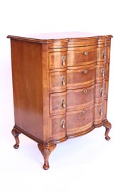 Georgian Revival Walnut Chest With Brushing Slide 1920s