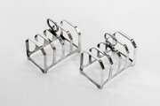 Near Pair Art Deco Silver Toast Racks 1936 &1938