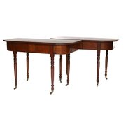 Pair Late Regency Mahogany Console Tables