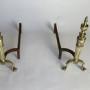 Pair Regency Brass & iron Fire Dogs / Andirons