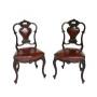 Pair Victorian Rosewood & carved side Chairs