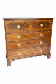 Regency Mahogany Chest With Trafalgar/ Nelson Handles