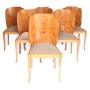 Set  Art Deco Burr Walnut Dining Chairs