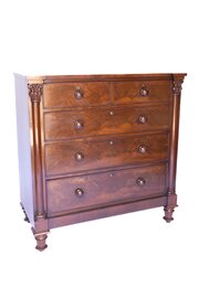 W1V Period Mahogany 5 Drawer Chest