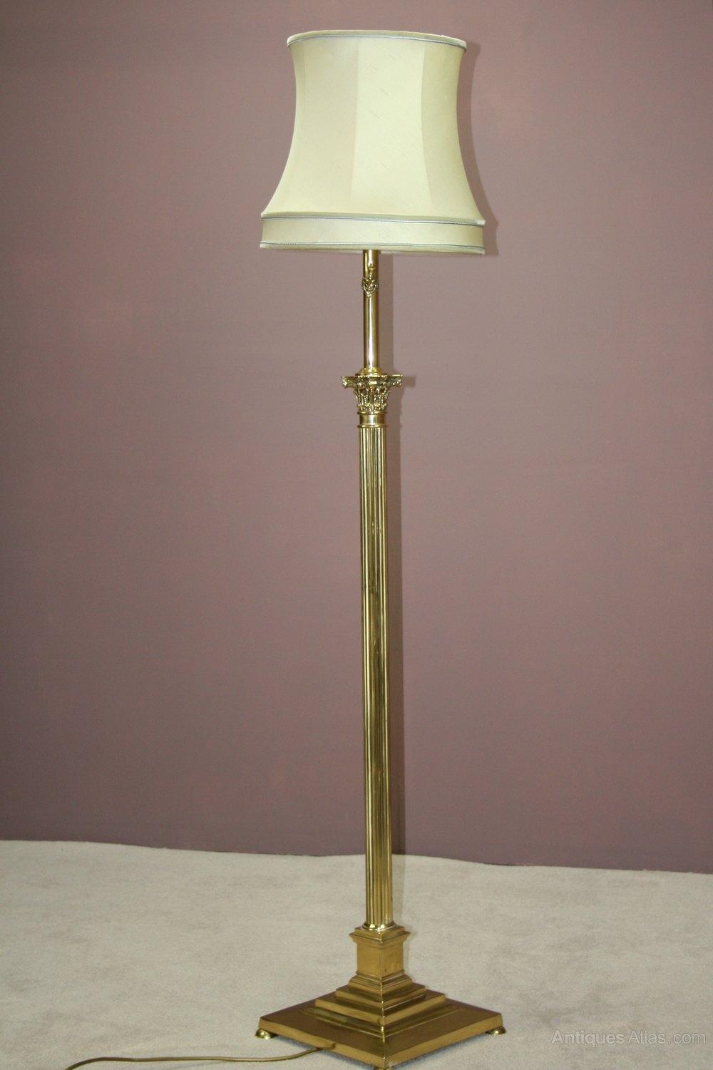 Antiques Atlas Edwardian Brass Corinthian Column Standard Lamp