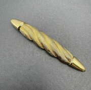 1980s Large Gold Plated Christian Dior Rope Brooch