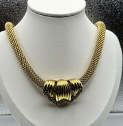 Bergdorf Goodman 1980s Goldtone Omega Necklace