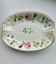 Rare Swansea Blind Earl Style Floral Dish C1816