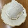 Rockingham Primrose Leaf Moulded Cup & Saucer