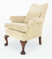 Chippendale Style Upholstered Arm Chair