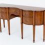 Georgian Style Figured Oak Shaped Sideboard