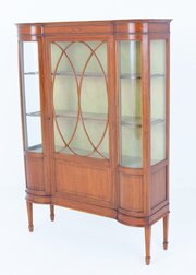 Impressive Sheraton Revival Satinwood Display Cabinet