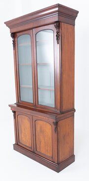 Large Victorian Mahogany Library Bookcase
