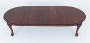 Mahogany Chippendale Style Oval Dining Table