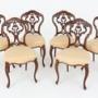 Pretty Set of 6 Victorian Walnut Chairs