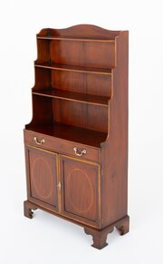 Regency Style Mahogany Waterfall Bookcase
