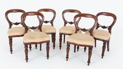 Set Of 6 Victorian Style Mahogany Balloon Back Chairs