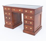 Victorian Mahogany Twin Pedestal Desk