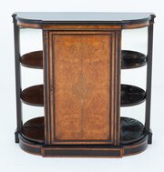Victorian Walnut And Ebony Side Cabinet