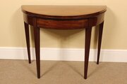 19thc Demi Lune Card Table 