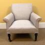 19thc Upholstered Armchair